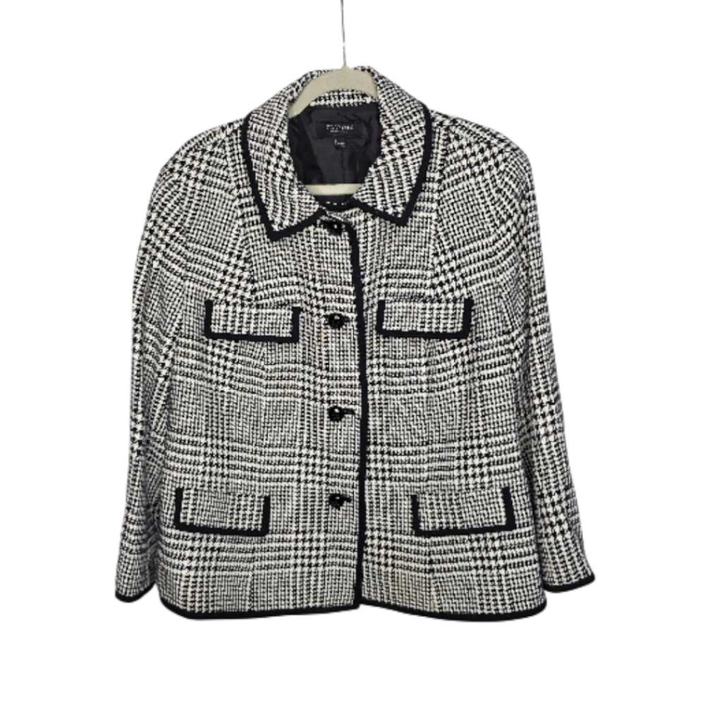 Talbots Houndstooth Blazer 22WP Petite
